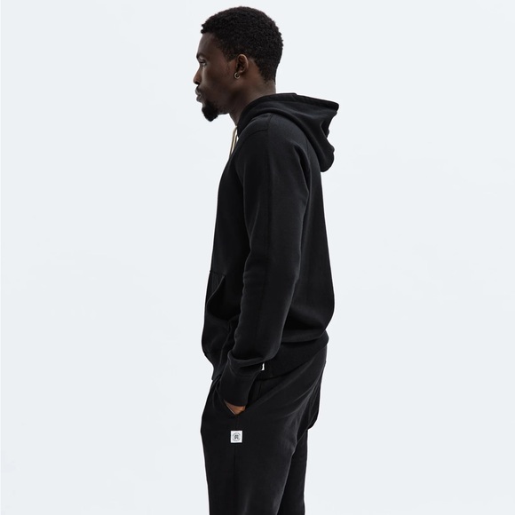 Reigning Champ Midweight Terry Pullover Hoodie in Black sz S - Picture 7 of 10